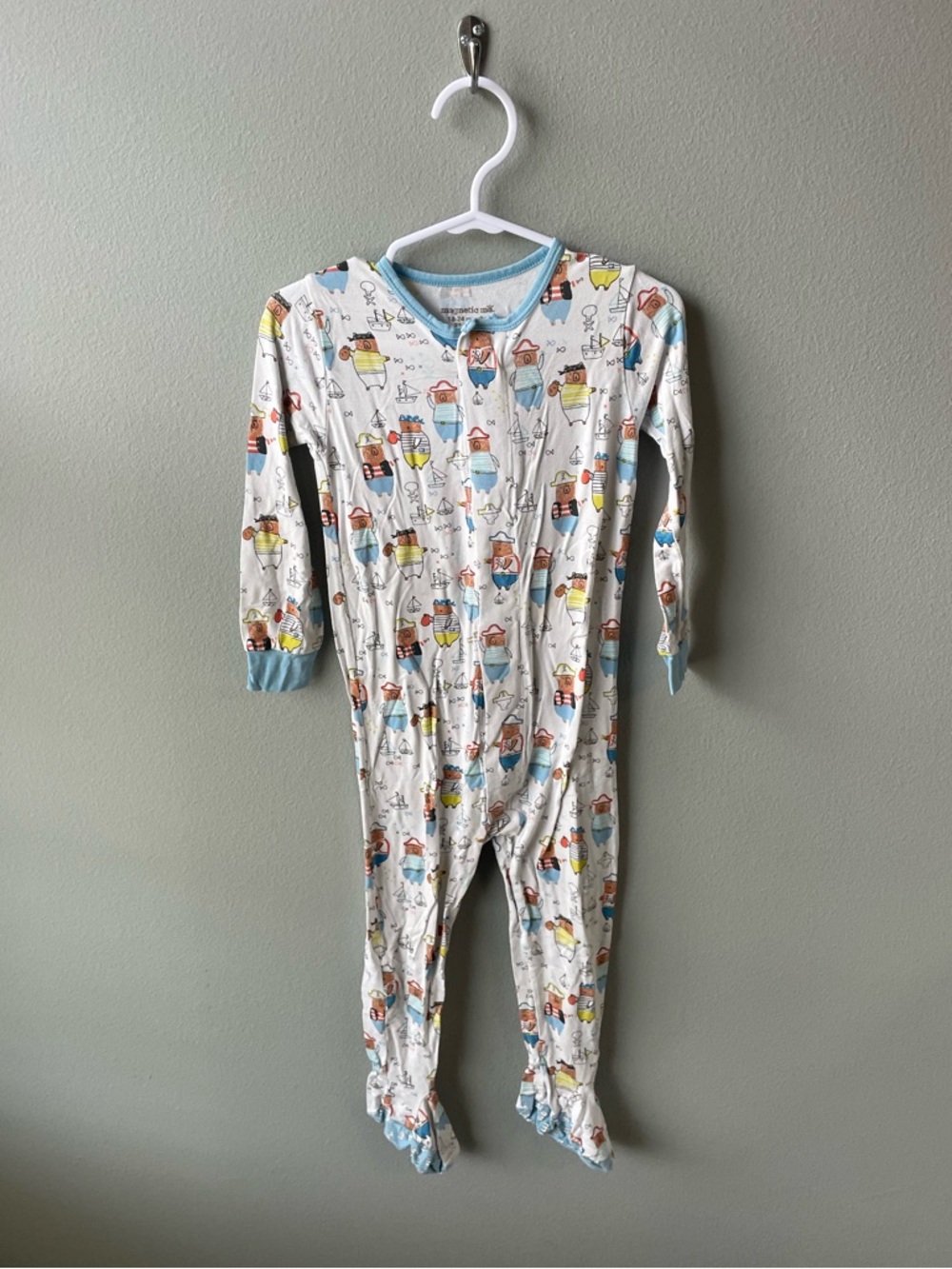 Magnetic Me Pirate’s Looty Modal Magnetic Closure Footie Pajamas with Pirates